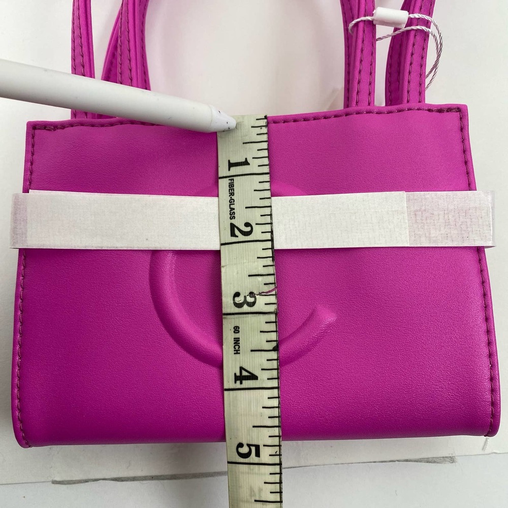 Telfar Azalea Small Pink Tote Leather Bag - Picture 9 of 14